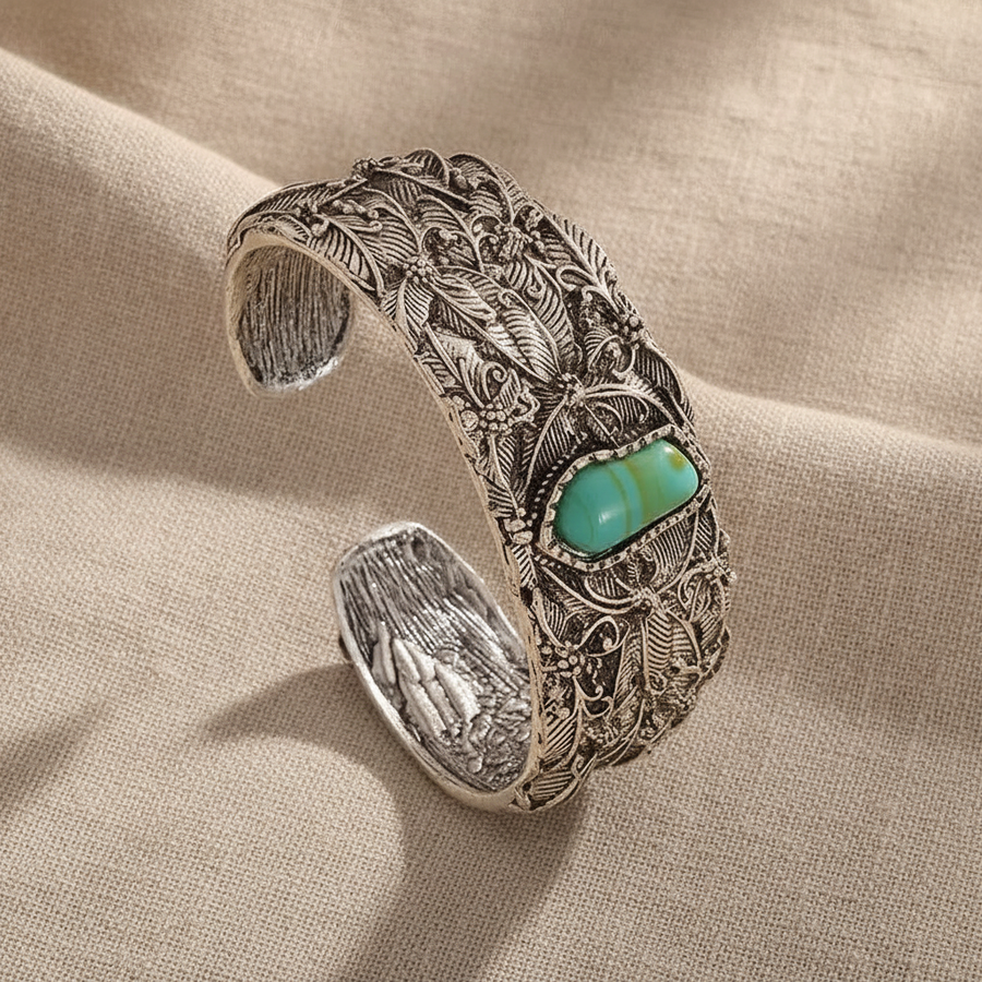 Teodora™ - Bracciale Cuff Vintage con Turchese